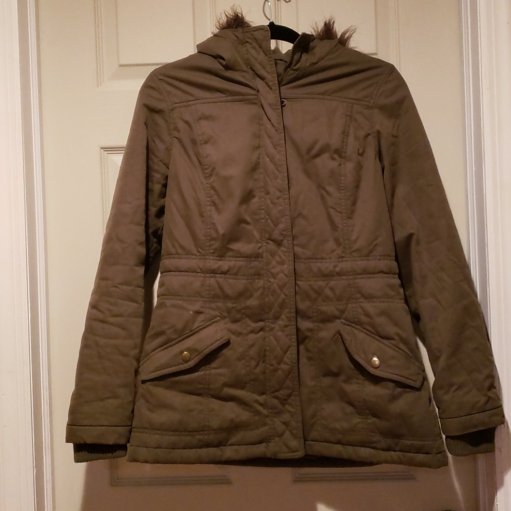 Army green coat